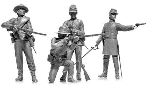 Icm American Civil War Confederate Infantry Plastic Figures 135
