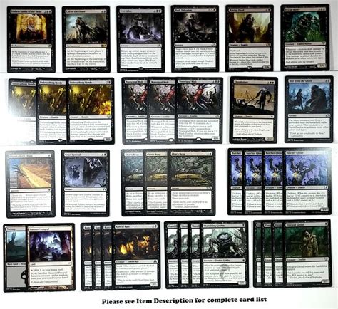 Mtg Black Zombies Deck Magic The Gathering Rare Cards Ever After