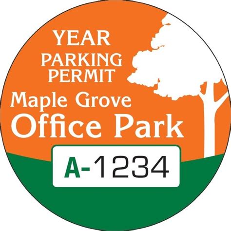 Custom Window Parking Permit 1 34 Square Package Of 100 Hd Supply