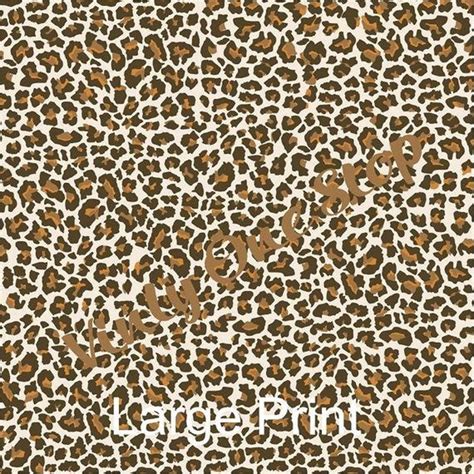 Cheetahleopard Animal Print Htv Heat Transfer Vinyl Or Etsy