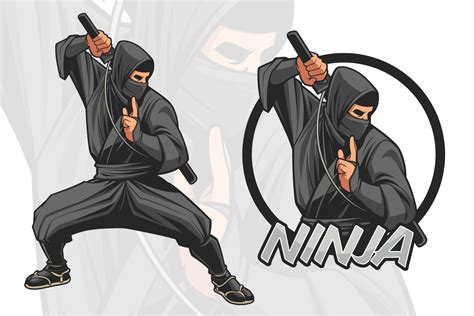 Ninja Character Design For Logo And Illustration 2128972 Vector Art At