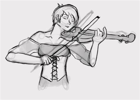 Violin Player Sketch By Kodiblindfox On Deviantart