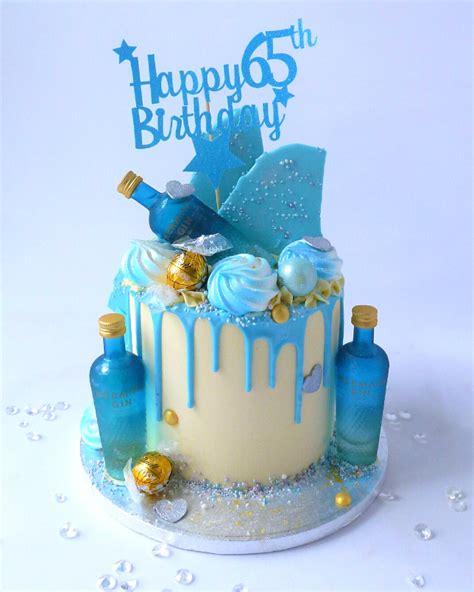 Blue Gin Drip Cake Karen S Cakes