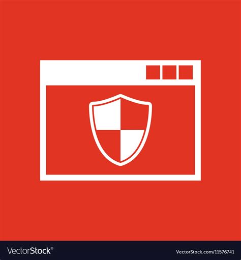 Antivirus Icon Design Firewall Symbol Royalty Free Vector