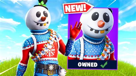 New Snowman Skin Gameplay In Fortnite Youtube