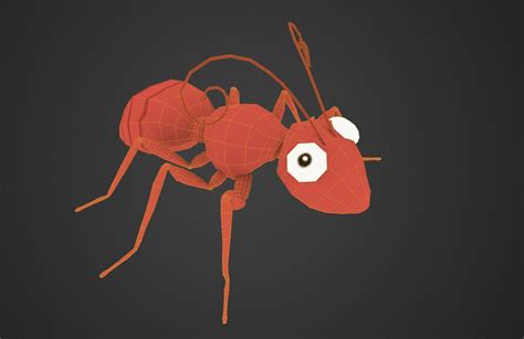 cartoon ant rigged free 3d model rigged cgtrader