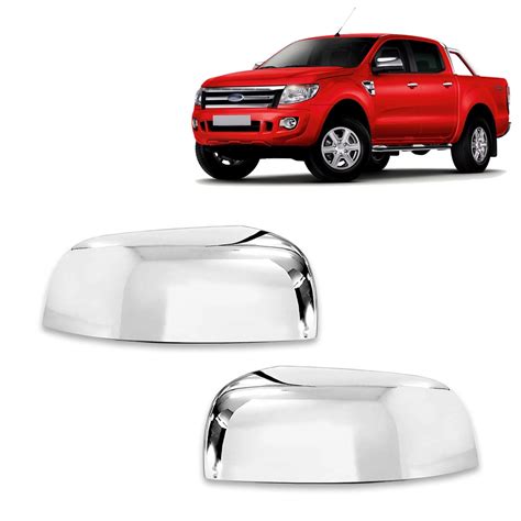 Kit 2 Apliques Cromados Cobre Capa Retrovisor Ford Ranger 2013 2014