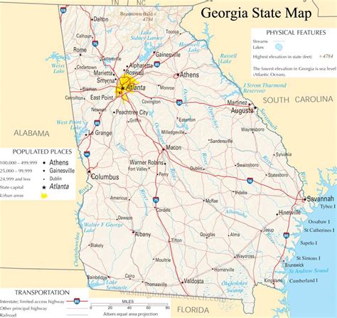 Towns In Georgia Us State