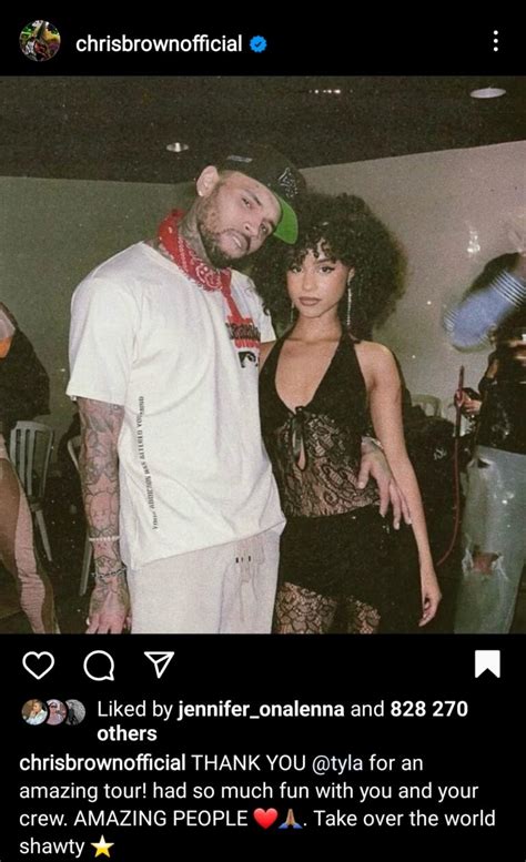 Pic Chris Brown Shows Tyla Love Following Their Tour The Yanos Magazine