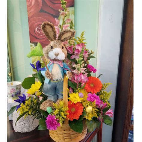 Hoppy Easter Flower Basket Dibella Flowers And Ts