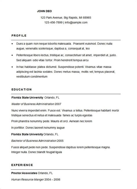 Simple resume format for freshers. 70+ Basic Resume Templates - PDF, DOC, PSD | Free ...