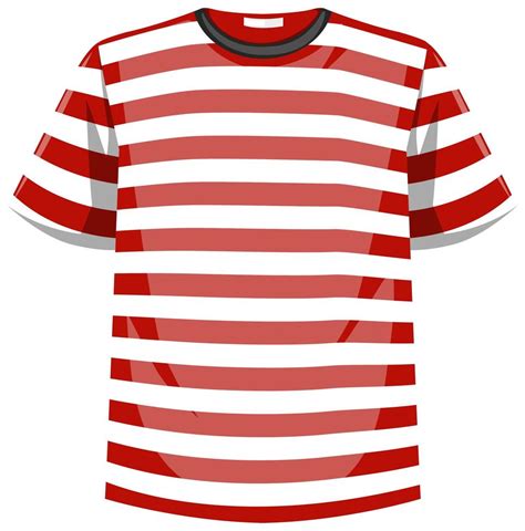 Camiseta Con Estampado De Rayas Rojas Y Blancas 1522130 Vector En Vecteezy