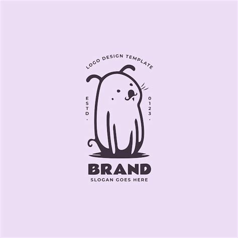 Free Vector Simple Dog Doodle Logo