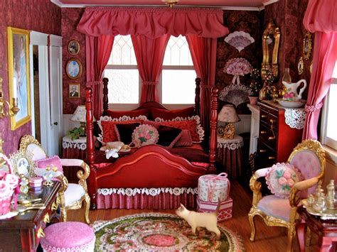 Baxton studio wholesale interiors flax victorian style velvet fabric upholstered vanity accent chair, large, black. BluKatKraft: Victorian Dollhouse Bedroom and Bathroom, 1 ...