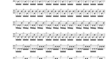 16th Note Exercises On Drum Set 001 637×877 Drums Pinterest