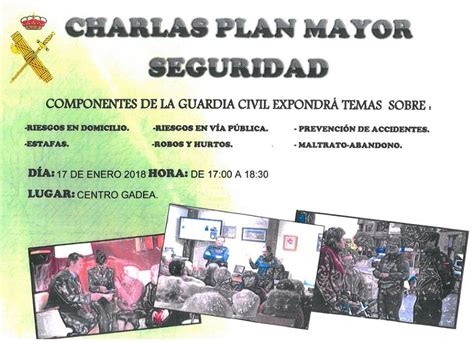 Charla De Plan Mayor De Seguridad A Cargo De Los Miembros Del Cuerpo De La Guardia Civil
