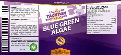 Tachyonized Blue Green Algae A Nutrient Dense 5g Power Pick