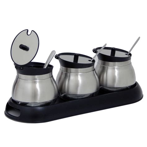 Juego De 3 Salseras Acero Inoxidable