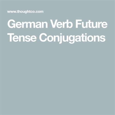 How To Use The Future Tense Das Futur In German Future Tense