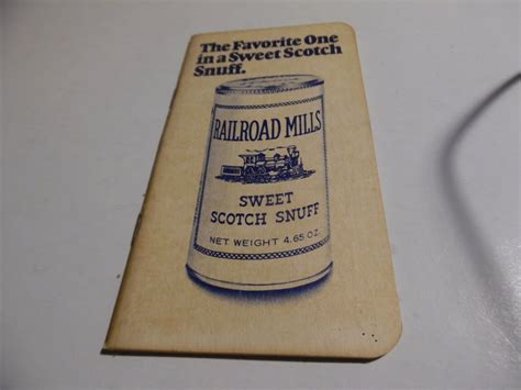 RAILROAD MILLS SWEET SCOTCH SNUFF MEMO BOOKLET 3 BOOKLETS NAVY SCOTCH