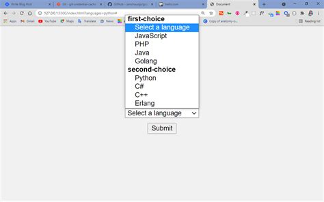 html select tag how to make a dropdown menu or combo list