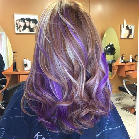 pravana purple highlights purple hair highlights hair color purple purple hair streaks