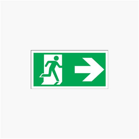 Fire Exit Running Man Right Signs Safety Sign Uk