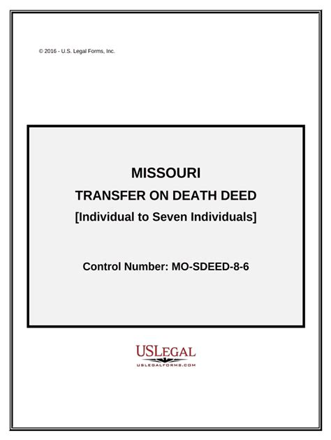 Mo Deed Beneficiary Form Fill Out And Sign Printable Pdf Template