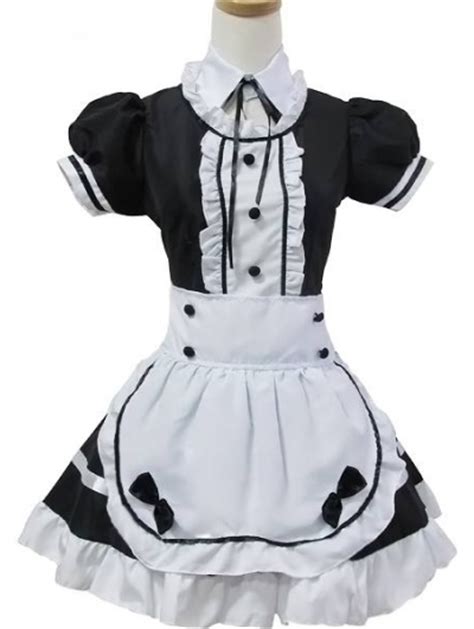 Black And White Sweet Maid Lolita Dress Uk