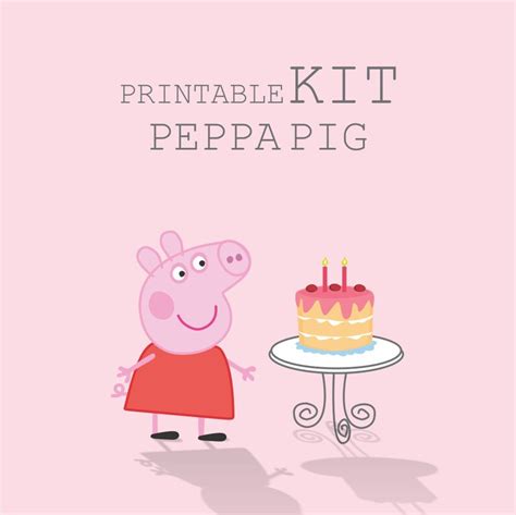 Peppa Pig Printable Kit Printable Kit Birthday Birthday Etsy