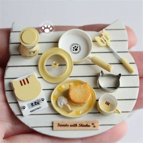 2017 12 Miniature Yellow Kitchen Set ♡ ♡ By Shinku Miniature Food