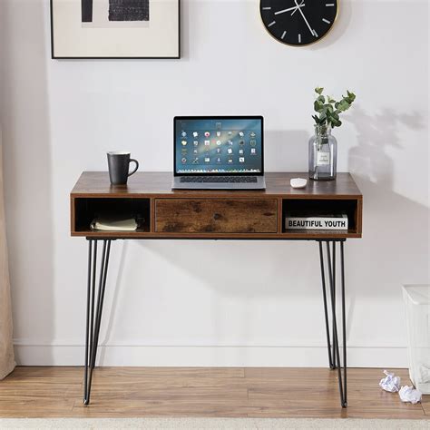 Vecelo Simple Student Wrting Study Desk Computer Desk With Drawers For