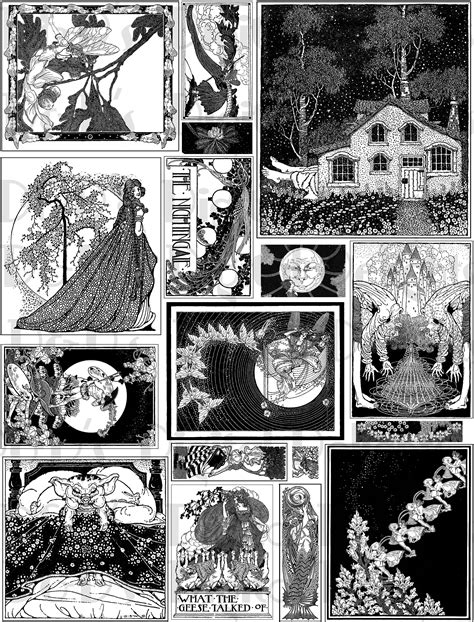 Stunning Black And White Vintage Fairy Tale Illustrations Vintage