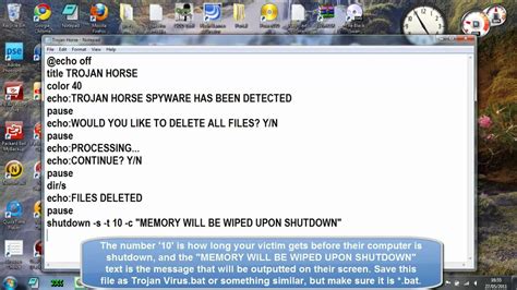 How To Create A Trojan Virus Using Notepad Freekr