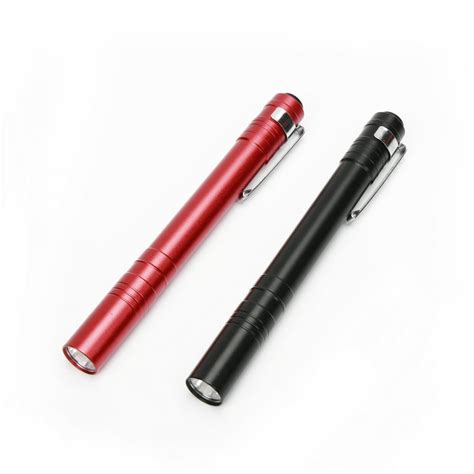 Hyper Tough 25 Lumen Portable Aluminum Penlight Flashlightblackred