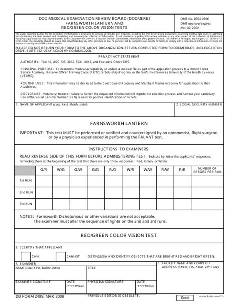 Dd Form 2489 Fill Out Sign Online And Download Fillable Pdf