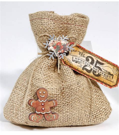 Christmas Burlap Treat Bag at Joann.com | Burlap gift bags, Burlap, Burlap christmas