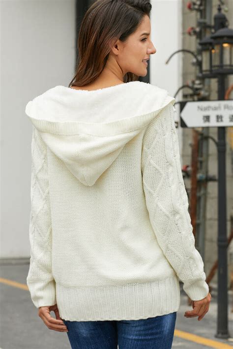 Fashion Hooded Knitting Sweater Coat Myfancywear