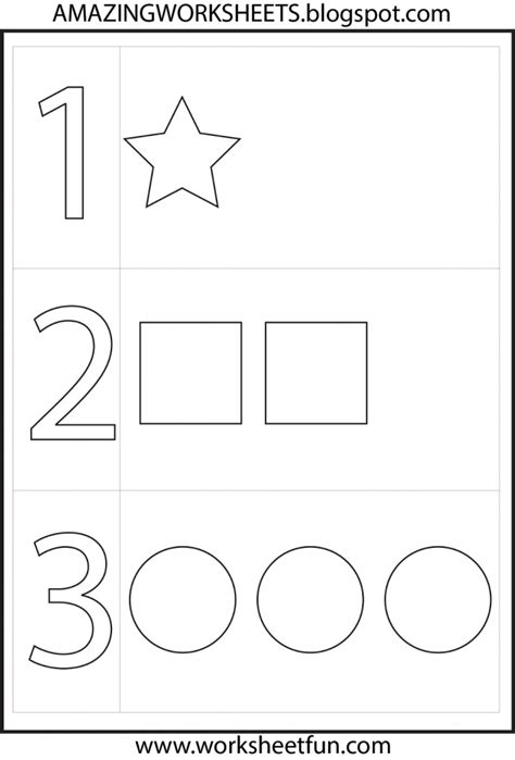 Number Worksheets For 2 Year Olds