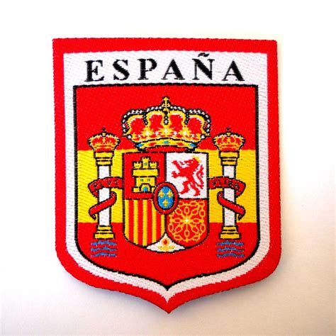 Spain National Flag Embroidered Sew On Spanish Shield Cloth Patch