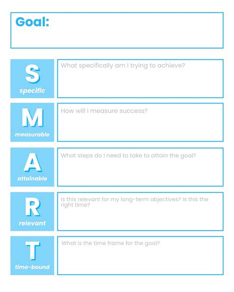 Smart Goals Template Fillable Pdf Free Printable Template