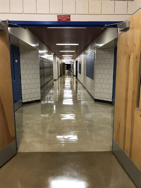 Three Coats Of Fresh Wax On A School Hallway Oddlysatisfying