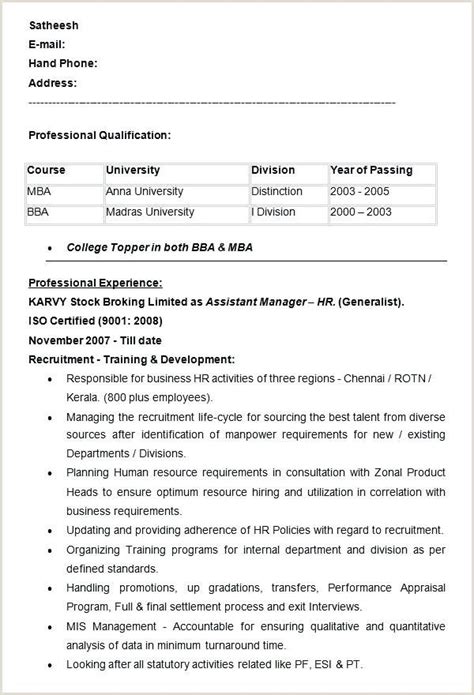 Cv format for freshers is bit different then experienced individuals as freshers have no or very less experience, so focus is on your qualification and other achievements. Bba Fresher Resume format Doc | myoscommercetemplates.com ...