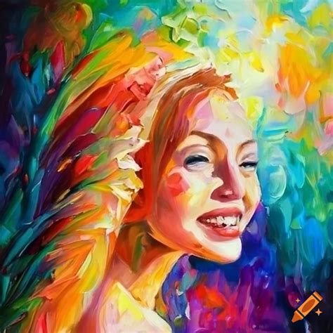 Radiant And Joyful Woman Oil Painting