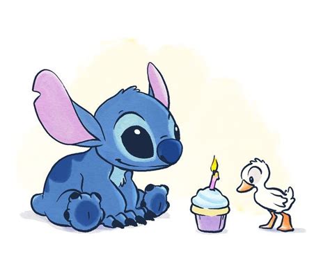 Animated Birthday Card With Images Stitch Drawing Stitch Disney