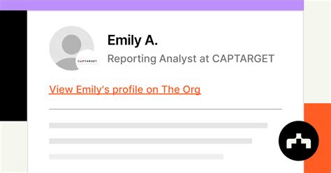 Emily A Reporting Analyst At Captarget The Org