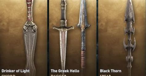 Black Thorn How To Get Weapon Stats Assassin S Creed Odyssey