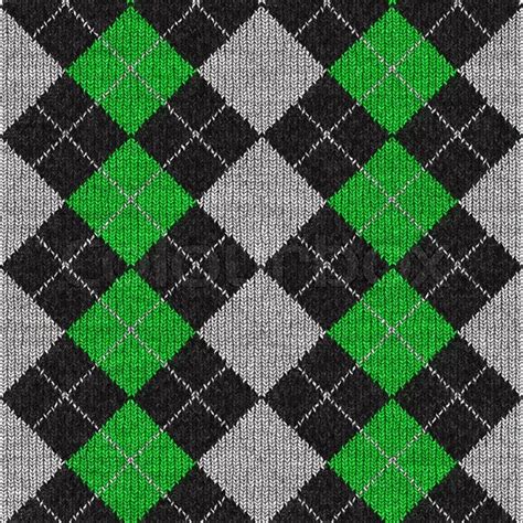 A Green And Black Plaid Argyle Pattern That Tiles Seamlessly Stock