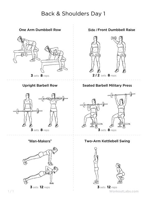 Shoulders And Back Day 1 Back And Shoulder Workout Shoulder Workout