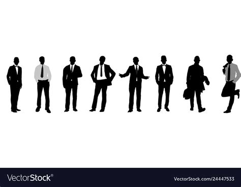 Business People Silhouettes Royalty Free Vector Image